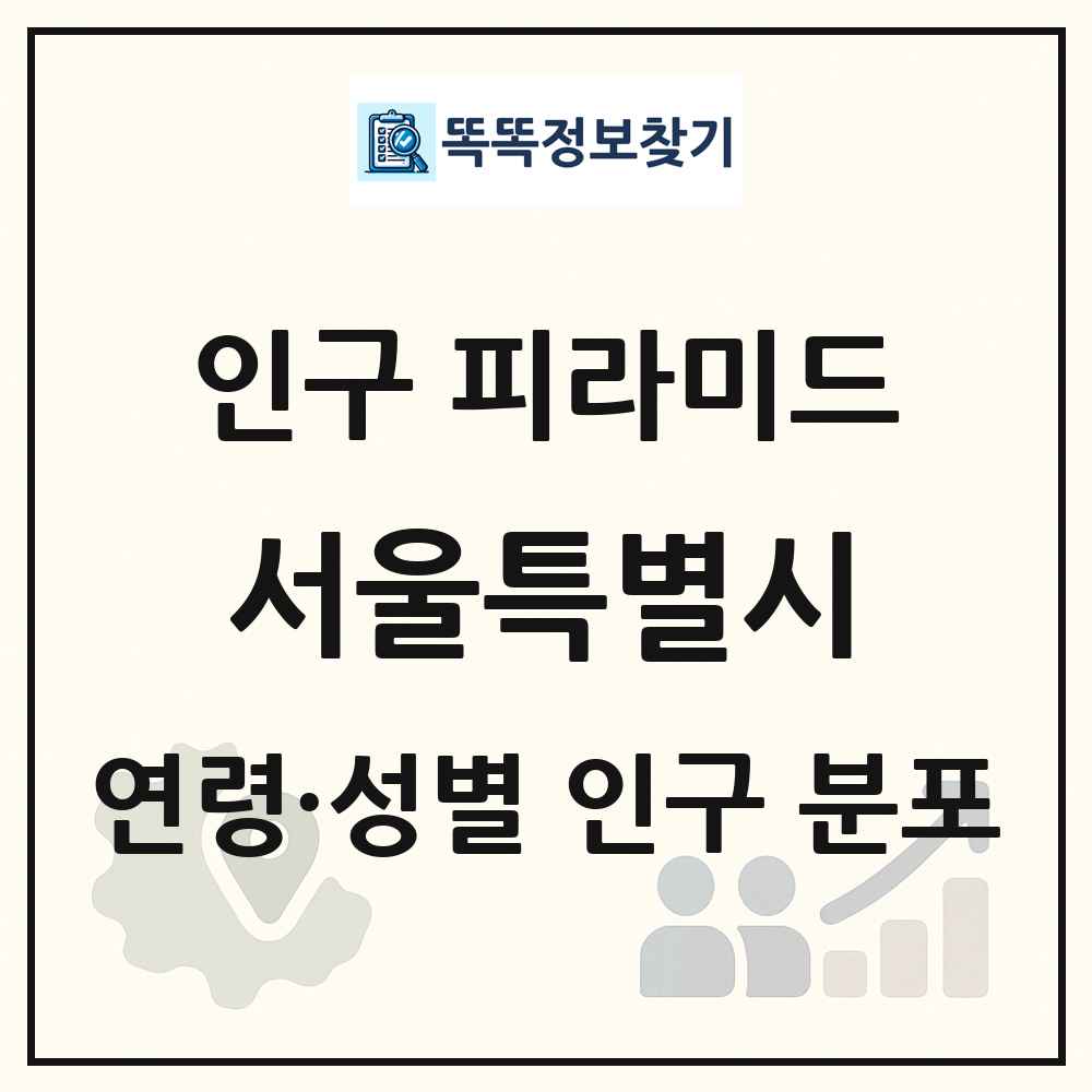 서울특별시 인구 피라미드 링크 그림
